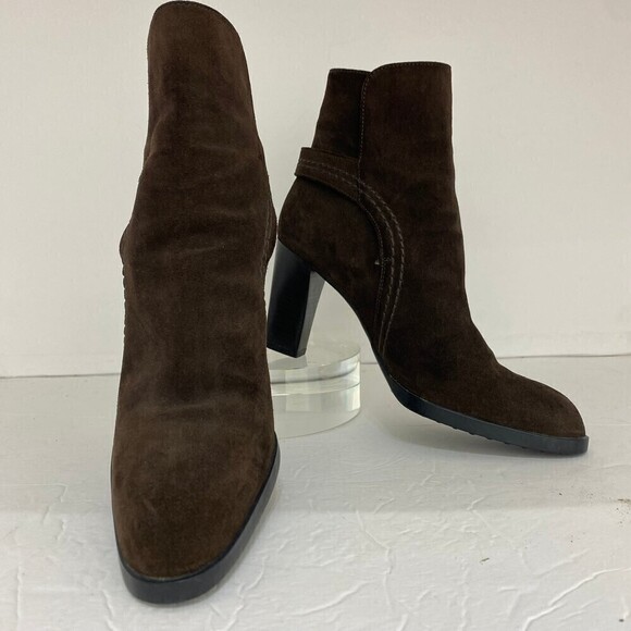 TOD'S Brown Suede Boots Size 7 - Picture 1 of 12